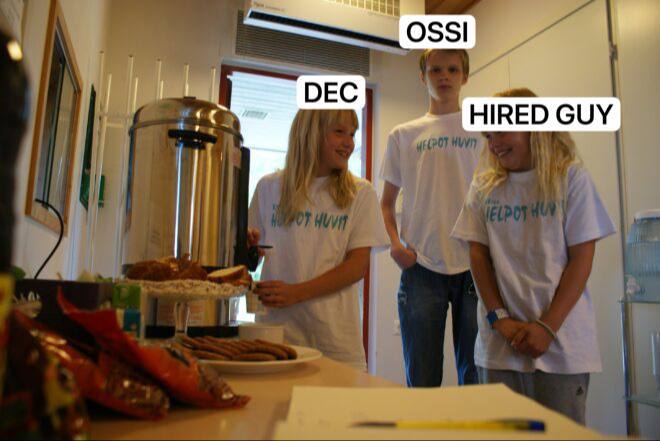 Hired guy , Dec , Ossi ketola taking L